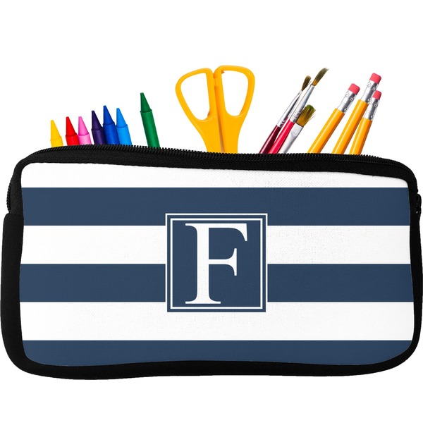 Custom Horizontal Stripe Neoprene Pencil Case (Personalized)