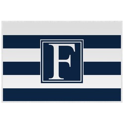 Horizontal Stripe Laminated Placemat w/ Initial