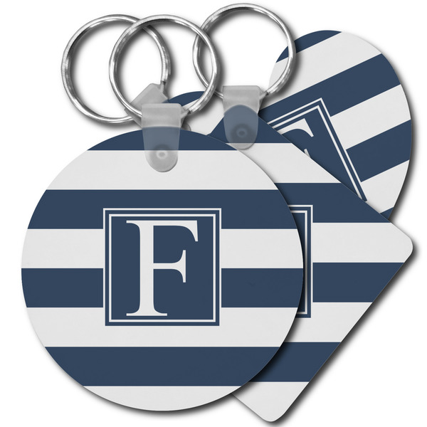 Custom Horizontal Stripe Plastic Keychain (Personalized)