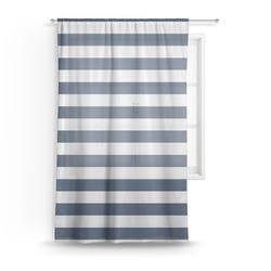 Horizontal Stripe Sheer Curtain