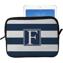 Horizontal Stripe Tablet Case / Sleeve - Large (Personalized)