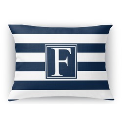 Horizontal Stripe Rectangular Throw Pillow Case - 12"x18" (Personalized)