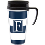 Horizontal Stripe Acrylic Travel Mug with Handle (Personalized)