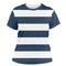 Horizontal Stripe Womens Crew Neck T Shirt - Main