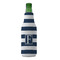 Horizontal Stripe Zipper Bottle Cooler - FRONT (bottle)