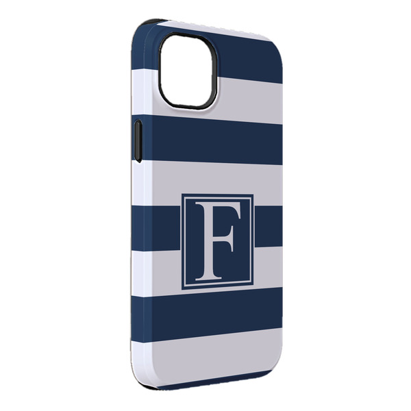 Custom Horizontal Stripe iPhone Case - Rubber Lined - iPhone 14 Plus (Personalized)