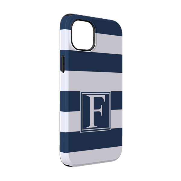 Custom Horizontal Stripe iPhone Case - Rubber Lined - iPhone 14 Pro (Personalized)