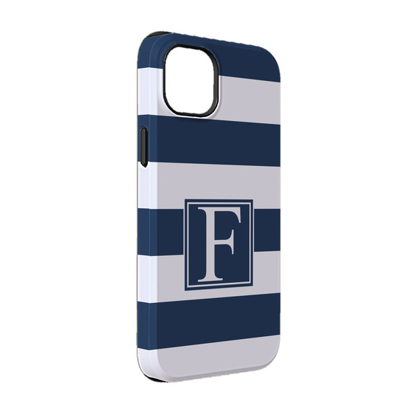 Custom Horizontal Stripe iPhone Case - Rubber Lined - iPhone 14 (Personalized)