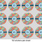 Retro Circles 1" Multipurpose Round Labels - Sheet