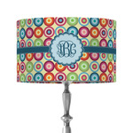 Retro Circles 12" Drum Lamp Shade - Fabric (Personalized)