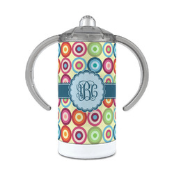Retro Circles 12 oz Stainless Steel Sippy Cup (Personalized)