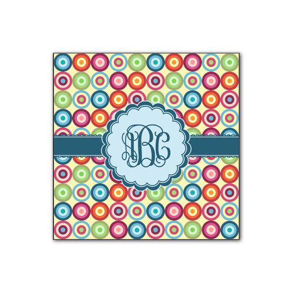 Custom Retro Circles Wood Print - 12x12 (Personalized)