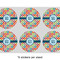 Retro Circles 3" Multipurpose Round Labels - Sheet