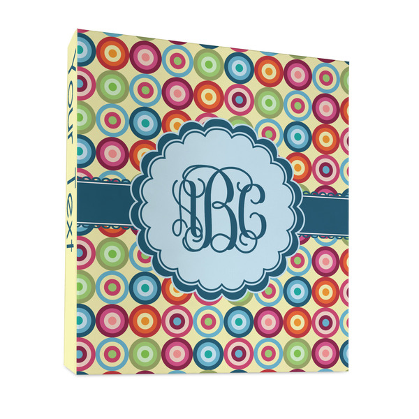 Custom Retro Circles 3 Ring Binder - Full Wrap - 1" (Personalized)