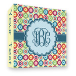 Retro Circles 3 Ring Binder - Full Wrap - 3" (Personalized)