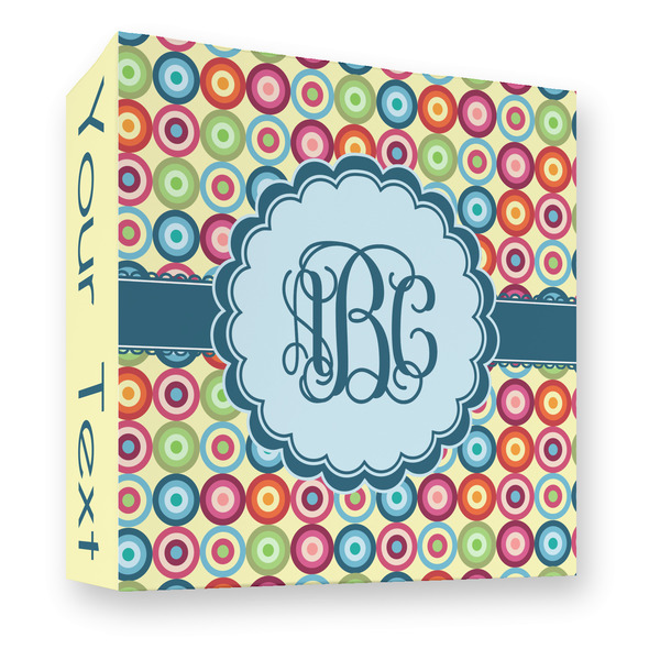 Custom Retro Circles 3 Ring Binder - Full Wrap - 3" (Personalized)