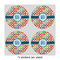 Retro Circles 4" Multipurpose Round Labels - Sheet