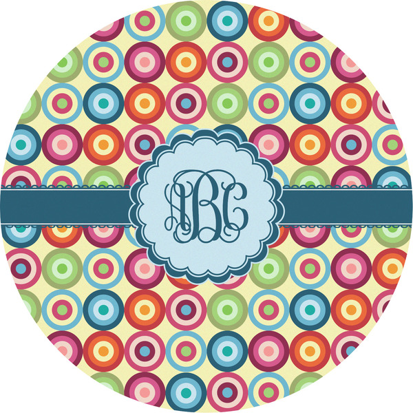 Custom Retro Circles Multipurpose Round Labels - 5" (Personalized)