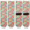 Retro Circles Adult Crew Socks - Double Pair - Front and Back - Apvl