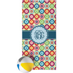 Retro Circles Beach Towel (Personalized)