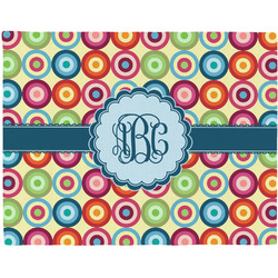 Retro Circles Woven Fabric Placemat - Twill w/ Monogram