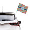 Retro Circles Car Flag - Large - LIFESTYLE