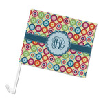 Retro Circles Car Flag - Large (Personalized)