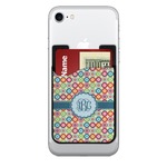 Retro Circles 2-in-1 Cell Phone Credit Card Holder & Screen Cleaner (Personalized)