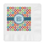 Retro Circles Embossed Decorative Napkins (Personalized)