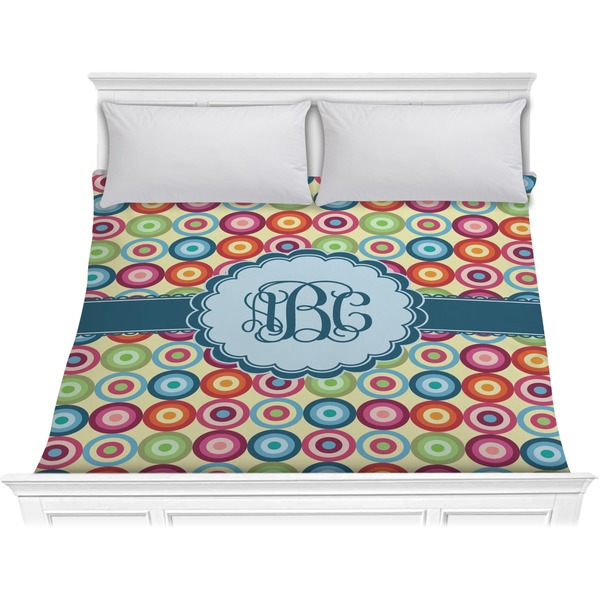 Custom Retro Circles Comforter - King (Personalized)