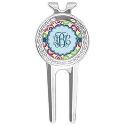 Retro Circles Golf Divot Tool & Ball Marker (Personalized)