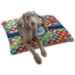 Retro Circles Dog Bed - Large w/ Monogram