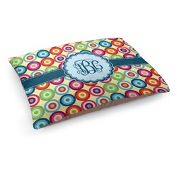 Retro Circles Dog Bed - Medium w/ Monogram