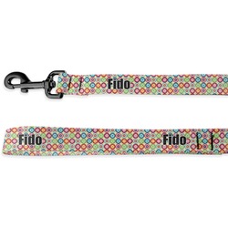 Retro Circles Deluxe Dog Leash - 4 ft (Personalized)