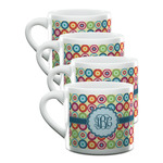 Retro Circles Double Shot Espresso Cups - Set of 4 (Personalized)