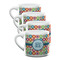 Retro Circles Double Shot Espresso Mugs - Set of 4 Front