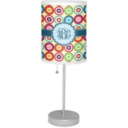 Retro Circles 7" Drum Lamp with Shade Linen (Personalized)
