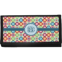 Retro Circles Canvas Checkbook Cover (Personalized)