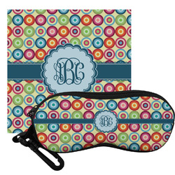 Retro Circles Eyeglass Case & Cloth (Personalized)