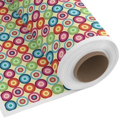 Retro Circles Fabric by the Yard - Copeland Faux Linen