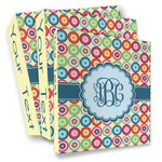 Retro Circles 3 Ring Binder - Full Wrap (Personalized)