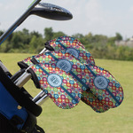 Retro Circles Golf Club Iron Cover - Set of 9 (Personalized)