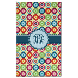 Retro Circles Golf Towel - Poly-Cotton Blend - Large w/ Monograms