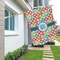 Retro Circles House Flags - Double Sided - LIFESTYLE