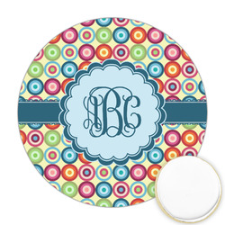 Retro Circles Printed Cookie Topper - 2.5" (Personalized)