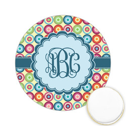 Retro Circles Printed Cookie Topper - 2.15" (Personalized)