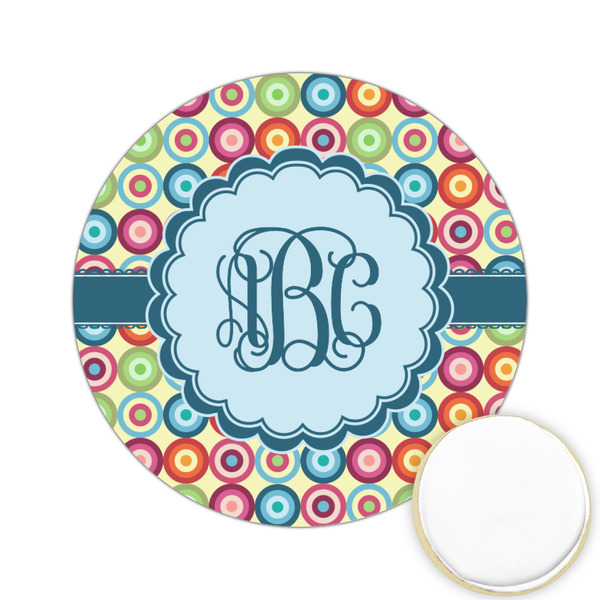 Custom Retro Circles Printed Cookie Topper - 2.15" (Personalized)