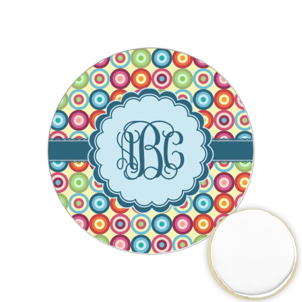 Custom Retro Circles Printed Cookie Topper - 1.25" (Personalized)