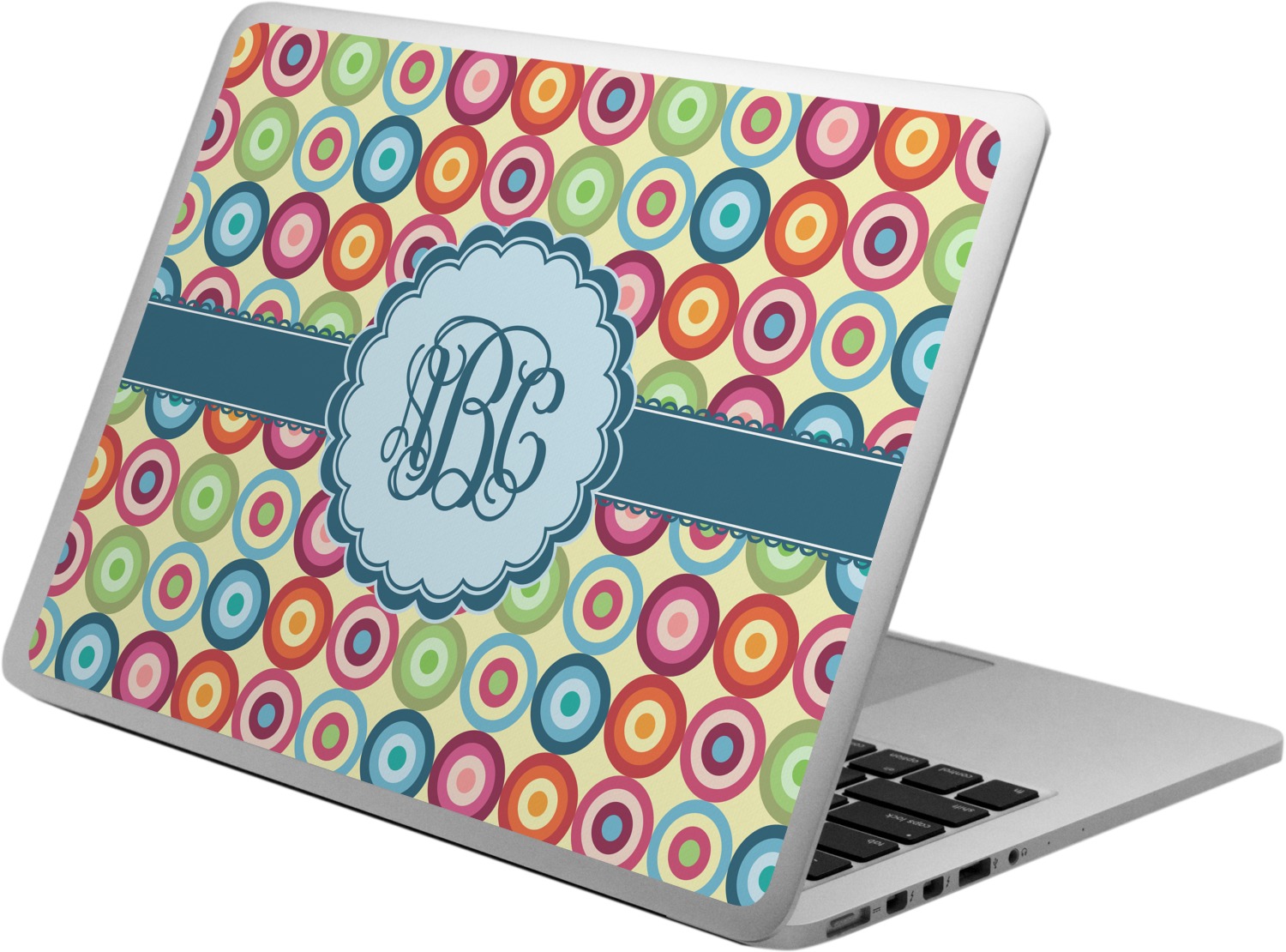 Custom Retro Circles Laptop Skin - Custom Sized (Personalized ...