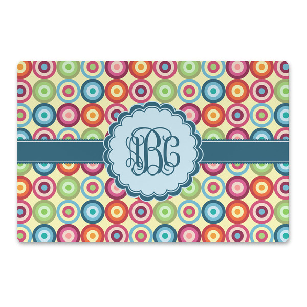 Custom Retro Circles Large Rectangle Car Magnet (Personalized)